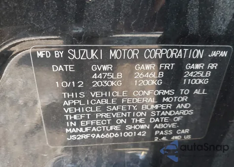 2013 Suzuki Kizashi Sport Gts из США, поврежденный, VIN JS2RF9A66D6100142